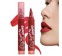 Pennarello per rossetto, rosso opaco, applicatore colorato, resistente alle sbavature, per donne e ragazze