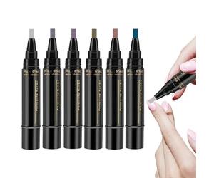 Pennarello per unghie - Strumento per manicure da collezione da 6 pezzi, precisione e facilità di applicazione, set versatile di metodi di pratica per saloni per donne | Superfici vivaci Motivo filigr