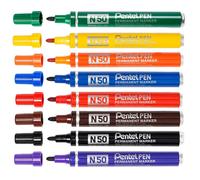 Pennarello Permanente Pentel N50 Punta A Sfera Scrive Una Linea Di 2mm