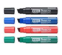 Pennarello Permanente Pentel N50XL Extra Large Con Punta Chisel 1 Di Ogni Colore