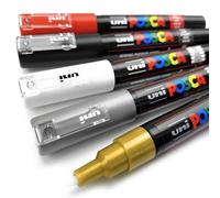 Pennarello Posca PC-1M Per Tessuto E Vetro Extra Fine 1Mm Confezione Da 5