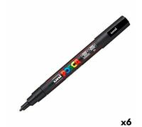 Pennarello POSCA PC-3M Nero [6 Unità]