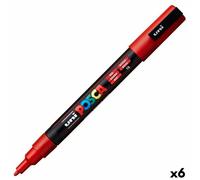 Pennarello POSCA PC-3M Rosso [6 Unità]