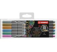 Pennarello Premium Metallizzato - STABILO Pen 68 metallic - Astuccio da 6 - con 6 colori assortiti