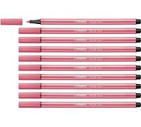 Pennarello Premium - STABILO Pen 68 - Confezione da 10 - Rosso Fluorescente - NU