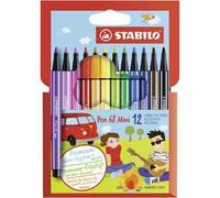 Stabilo Pen 68 - Pennarello Premium - Mini - Astuccio da 12 - Colori assortiti