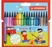 Stabilo Pen 68 - Pennarello Premium - Mini - Astuccio da 18 - Colori assortiti