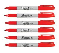Pennarello Sharpie Penament | Fine | Inchiostro rosso - Confezione da 6