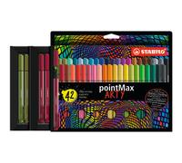 Pennarello Stabilo Point Max fineliner - punta nylon - colori assortiti - astuccio da 42 pezzi - 488/42-1-20
