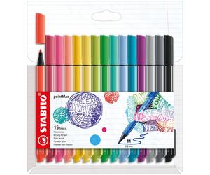 Pennarello Stabilo Point Max - punta nyl astuccio da 15 pezzi - 488/15-02