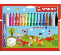 Pennarello - STABILO power max - punta XL - Astuccio da 18 - Colori assortiti