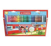 Stabilo Power 30 Feltro Punta Penne Fibra IN Portafoglio 30 Colori Assortiti