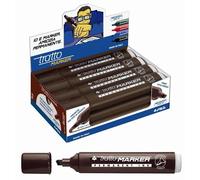 PENNARELLO TRATTO MARKER PUNTA SCALPELLO MARRONE (12PZ).