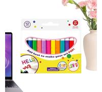 Penne 3D da disegno, 12 pezzi, creative, colorate, sicure di asciugatura | Pennarelli per disegnare biglietti di auguri per scuola, aula, asilo, casa, feste, compleanni
