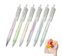 Penne A Colla Per Scrapbooking - ABS, Acqua, Resina 6 Pezzi | Pressa Tipo Applicatore | Penna Colla A Punta Fine Ad Asciugatura Rapida | Per La Creazione Di Biglietti Per Buste Per Note Con Ca