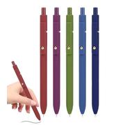 Penne a inchiostro gel, serie High-End, 5 pezzi, ad asciugatura rapida, punta fine e liscia, strumento per scrivere appunti, prendere appunti, per donne e uomini a scuola