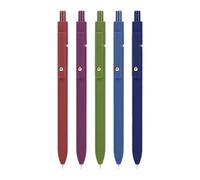 Penne a inchiostro gel, serie High-End, 5 pezzi, ad asciugatura rapida, punta fine e liscia, strumento per scrivere appunti, prendere appunti, per donne e uomini a scuola