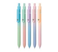Penne a inchiostro gel, serie High-End, 5 pezzi, ad asciugatura rapida, punta fine e liscia, strumento per scrivere appunti, prendere appunti, per donne e uomini a scuola