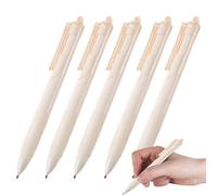 Penne a inchiostro nero,Penne nere,5 eleganti penne a inchiostro nero da 0,5 mm | Penne da studio unisex a punta media per scuola, casa, ufficio, forniture commerciali