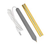 Penne a Lamina di Calore, Penna per Goffratura a Caldo Alimentata Tramite USB con 4 Punte in Metallo e 1 Rotolo di Lamina Attivata a Caldo Mini Kit di Avviamento per Penna D'oca