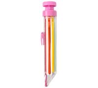 Penne a pastello multicolori, penne a pastello 8 in 1 | Pastelli multicolori retrattili - Matita Pastello all'olio di barile trasparente, 8 colori, matite colorate per pittura, Rosa, 1 unidad (Paquete