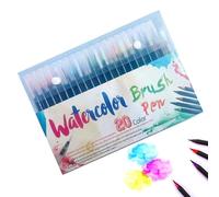 Penne A Pennello Per,Set Per Calligrafia Ad Acquerelli | Pennelli Colorati per Arte Disegno Calligrafia Colori Ideali per Scuola Viaggio Artisti Adulti Bambini