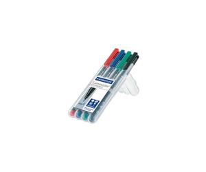 Penne a punta sintetica Staedtler Lumoco astuccio da 4 pezzi - 318 WP4