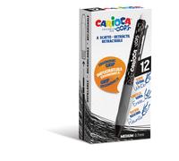 Penne a scatto cancellabili Carioca OOPS da 12 nero - 43043/01