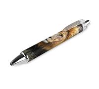 Penne a sfera a forma di leone maschio per adulti, scrittura liscia, 0,5 mm, inchiostro nero, penna a sfera retrattile, penna a sfera da lavoro, per ufficio e studenti, 4 pezzi