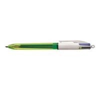 Penna a Sfera a Scatto 4 Colori Fluo Bic - 1 mm - 933948 (Rosso Blu Nero e Verde