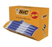 Penne a sfera a scatto BIC Atlantis Classic NF M 1 m blu value pack 30+6 - 92028