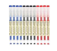 Penna a sfera con inchiostro gel extra fine da 0,35 mm, di alta qualità, ad asciugatura rapida, per ufficio, scuola, articoli di cancelleria giapponesi, confezione da 12 (4 neri, 4 blu, 4 rossi)