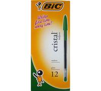 Penne a sfera Bic Cristal originali punta media da 1,0 mm, confezione da 12