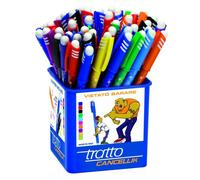 Barattolo Penna a sfera cancellabile Cancellik - punta 1,0mm - colori assortiti - Tratto - conf. 50 pezzi