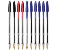 Penne a sfera classiche Bic Cristal originali punta media da 1,0 mm, confezione