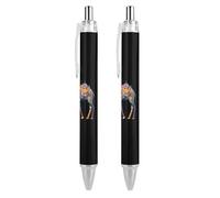 Penne a sfera colorate a forma di cammello con fiori a scomparsa, inchiostro blu, penna a sfera per scrittura scorrevole, 2 pezzi