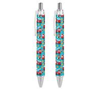 Penne a sfera con camion dei pompieri e dei primi soccorritori, scrittura liscia, 0,5 mm, inchiostro nero, penna a sfera retrattile, penne a sfera da lavoro, per ufficio, studenti, 4 pezzi