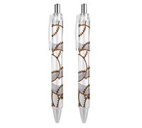 Penne a sfera da baseball per sport, scrittura scorrevole, 0,5 mm, inchiostro nero, retrattile, penna a sfera da lavoro, per ufficio e studenti, 4 pezzi