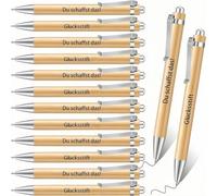 Penne A Sfera In Bambù Personalizzate, Penne Personalizzate Con Incisione E Inchiostro Nero, Eleganti Da Scrittura For Ufficio, Scuola E Regali Di Laurea For Eventi E Feste(30pcs)
