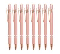 Penne A Sfera In Metallo Da 8 Pezzi, Penne A Sfera Retrattili, Penne Ad Acqua Portatili, Penne A Sfera Con Inchiostro Nero, Cancelleria Per Ufficio E Scuola