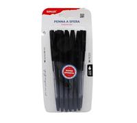 Penne a Sfera Nere 1.0mm, 18 Pezzi - Punta Media - Scrittura Scorrevole - Inchiostro Nero