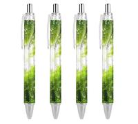 Penne a sfera nere, penna a sfera, scrittura liscia, penna gel retrattile, punta fine da 0,5 mm, per scuola, ufficio, foresta, luce solare, natura, paesaggio