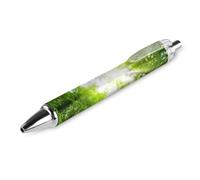 Penne a sfera nere, penna a sfera, scrittura liscia, penna gel retrattile, punta fine da 0,5 mm, per scuola, ufficio, foresta, luce solare, natura, paesaggio