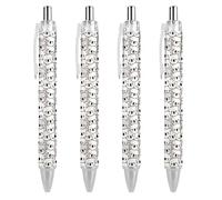 Penne a sfera nere, penne a sfera a inchiostro gel, scrittura liscia, retrattile, punta fine da 0,5 mm, per scuola e ufficio, motivo con simpatici volti di koala, 4 pezzi