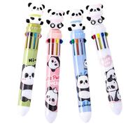 Penne a Sfera Panda 4 Pezzi Plastica, 10 Colori, Stile Lovely
