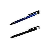 Penne a Sfera, Penna Stilo e Supporto Pieghevole per Cellulare Telefono, Penna Punta Fine 1.0 mm, Inchiostro nero, 2 pezzi (Penna 2 in 1)