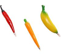 Penne a sfera Penne da scrittura Penne a sfera rotolante Penna di frutta Penne per verdure con magneti magnetici per frigorifero Forniture di cancelleria 3 pezzi
