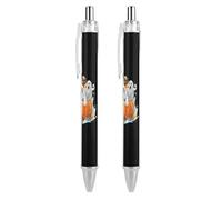 Penne a sfera retrattili a forma di Jack Terrier, per Halloween, ufficio, lavoro, per uomini e donne, 2 pezzi