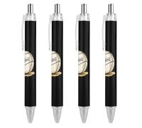 Penne a sfera retrattili a sfera a inchiostro blu, penna a sfera per scrittura scorrevole, 4 pezzi, come foto 2