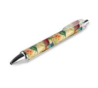 Penne a sfera retrattili con colibrì e fiori, punta fine da 0,5 mm, inchiostro gel per scrittura scorrevole, per ufficio, 1 pezzo come foto 3